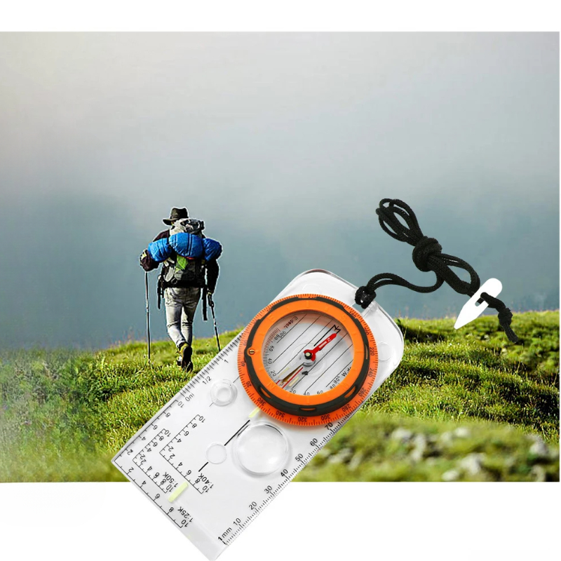 Map Compass Orienteering - 야외 사이클링, 캠핑, 스포츠 나침반, 지도자,