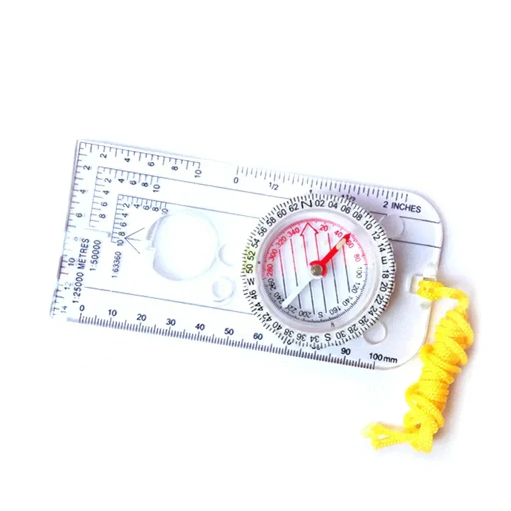 Map Compass Orienteering - 휴대용 아크릴 오리엔티어링 나침반, 로프 내비게이션