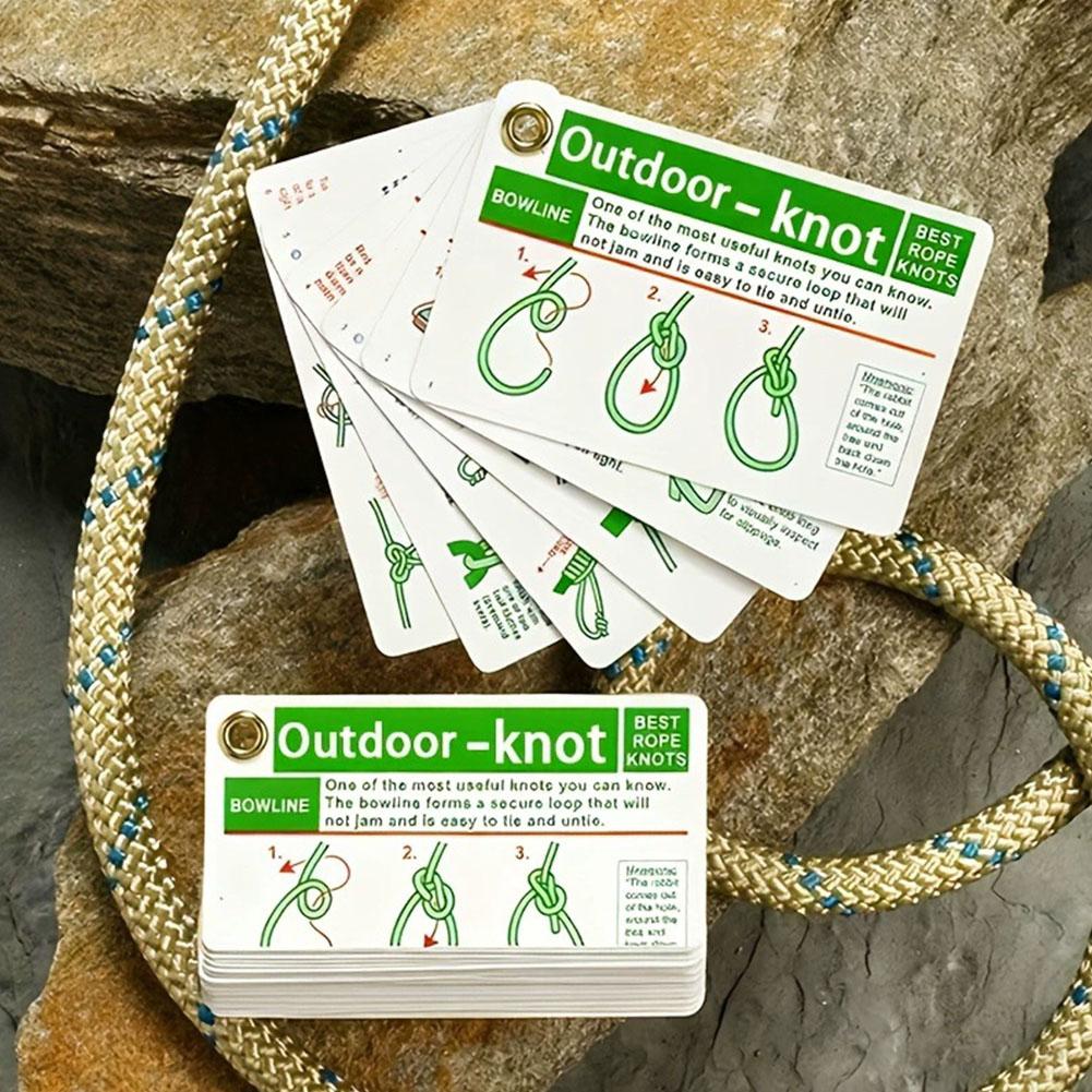 야외 매듭 포켓 가이드 방수 카드 미니 카라비너 로프  - Outdoor Adventure Guide 리뷰 및 가격