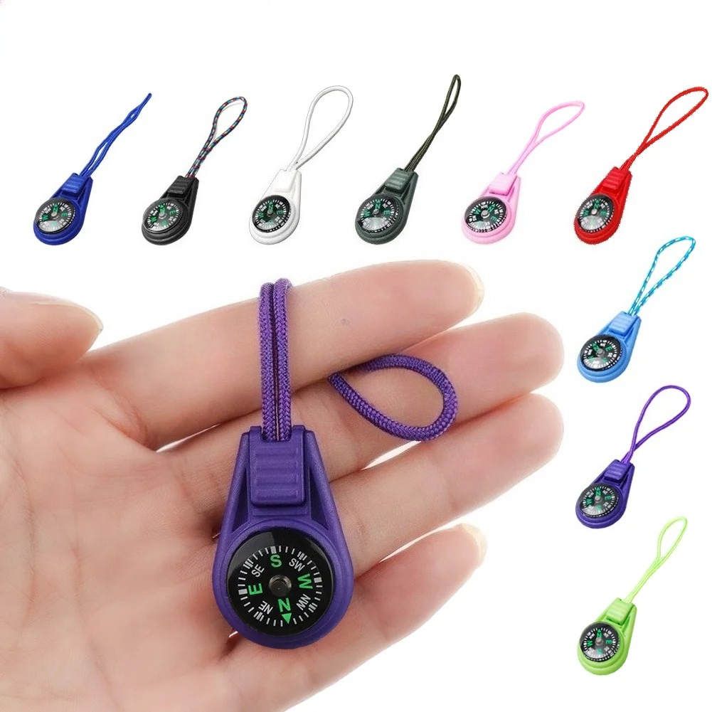 10Pcs 다채로운 생존 키 체인 지퍼 풀 미니 나침반 - Outdoor Adventure Guide 리뷰 및 가격