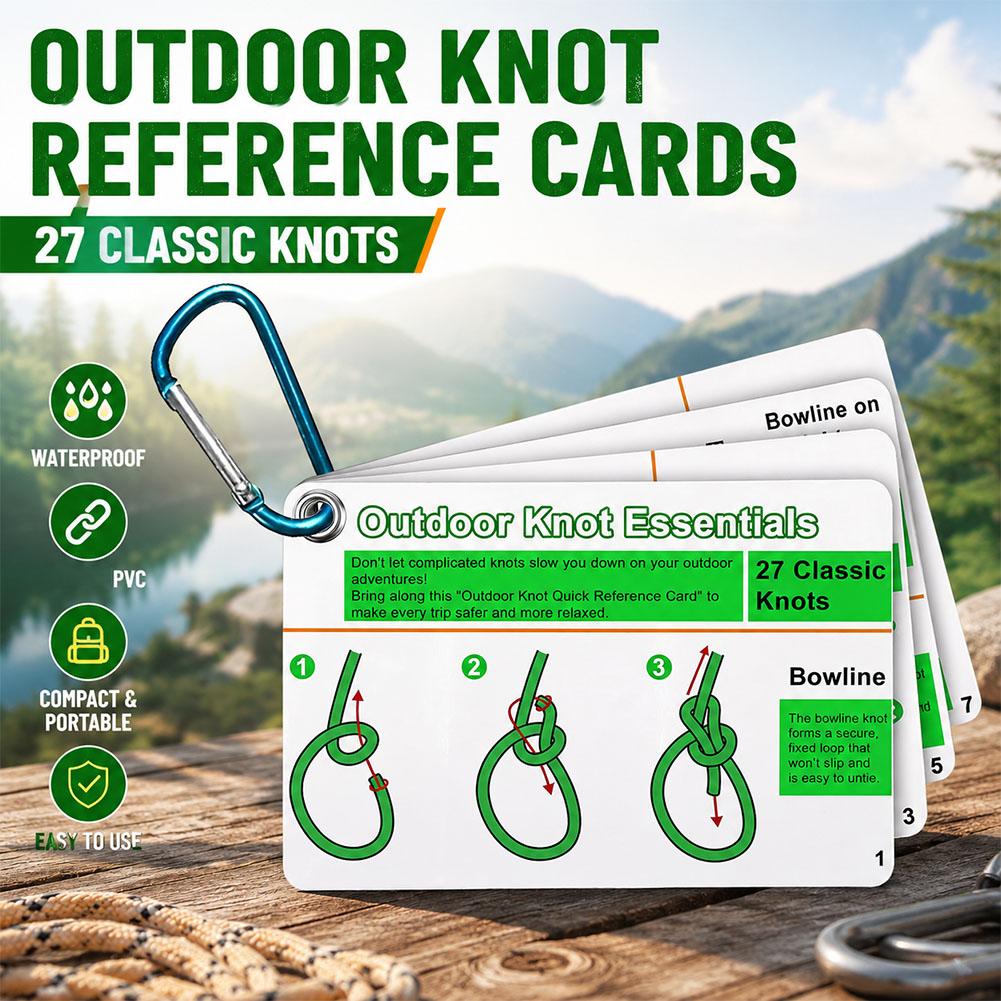 야외 매듭 포켓 가이드 방수 카드 미니 카라비너 로프  - Outdoor Adventure Guide 리뷰 및 가격