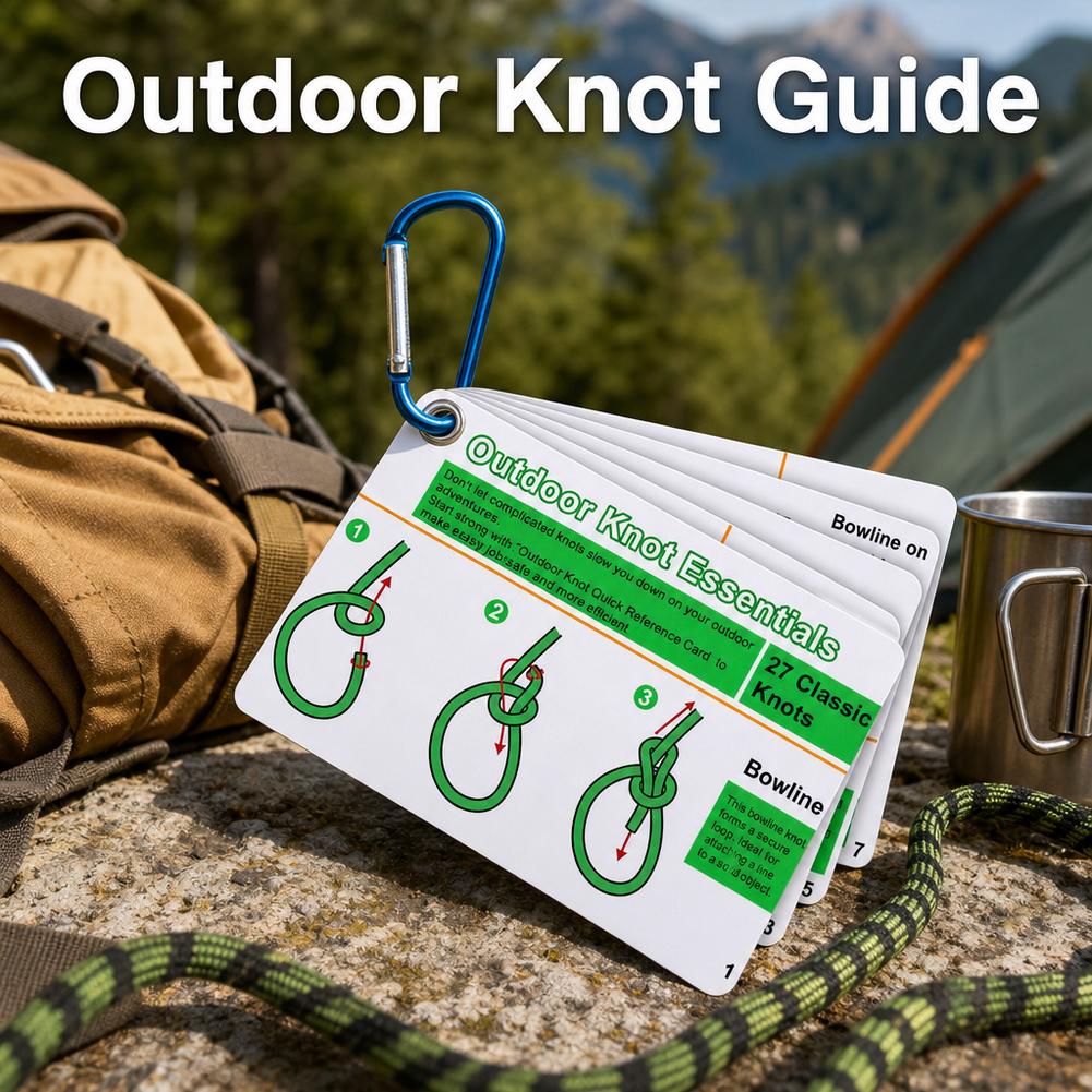 야외 매듭 포켓 가이드 방수 카드 미니 카라비너 로프  - Outdoor Adventure Guide 리뷰 및 가격
